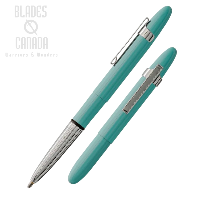 Fisher Space Pen Bullet Pen, Tahitian Blue w/Chrome Grip and Clip, FP400TBLCL